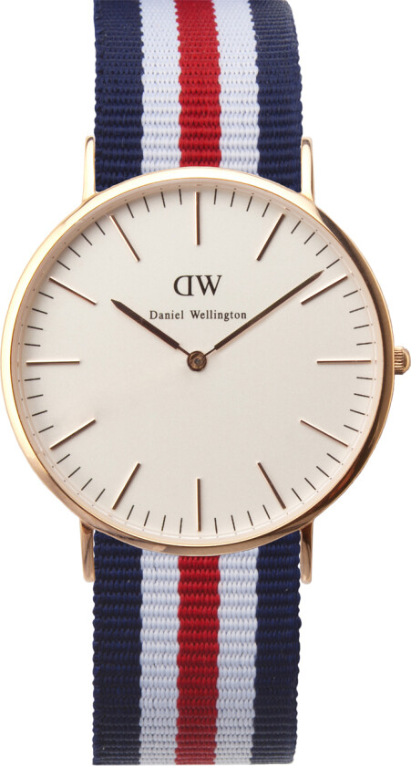 Daniel Wellington Classic Canterbury Herreklokke, Rosé gull, 40mm - Kvarts - Rosegull - Herreklokker - Stoff - Mineral