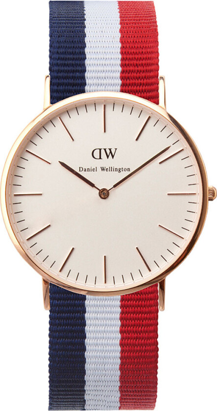 Classic Cambridge Herreklokke, Rosé gull, 40mm - Kvarts - Rosegull - Herreklokker - Stoff - Mineral