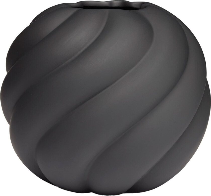 Twist Ball vase 20 cm Black