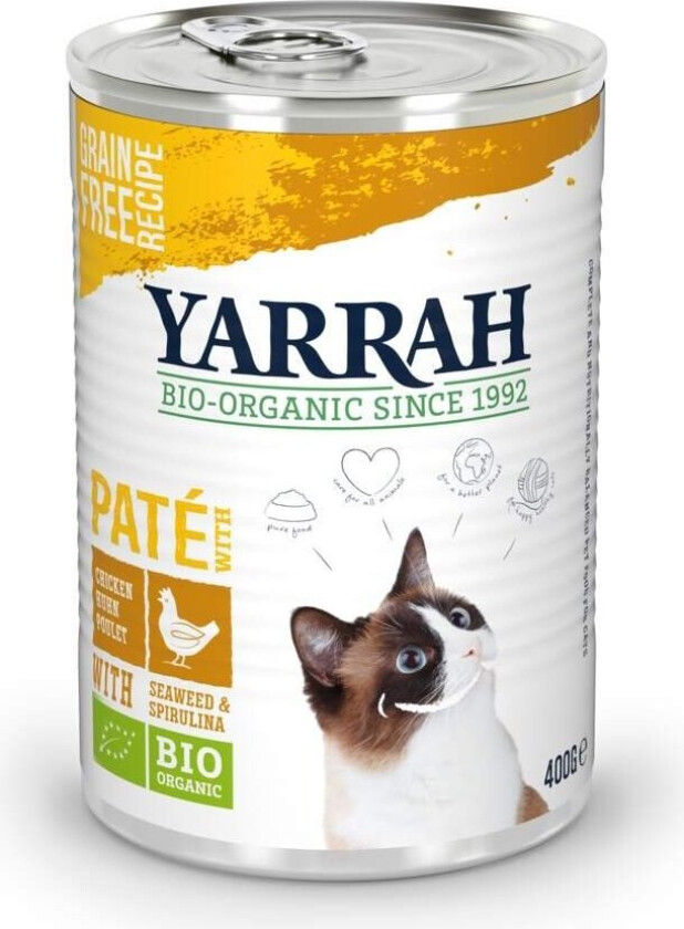 Yarrah Organic Cat Chicken Paté 400 g