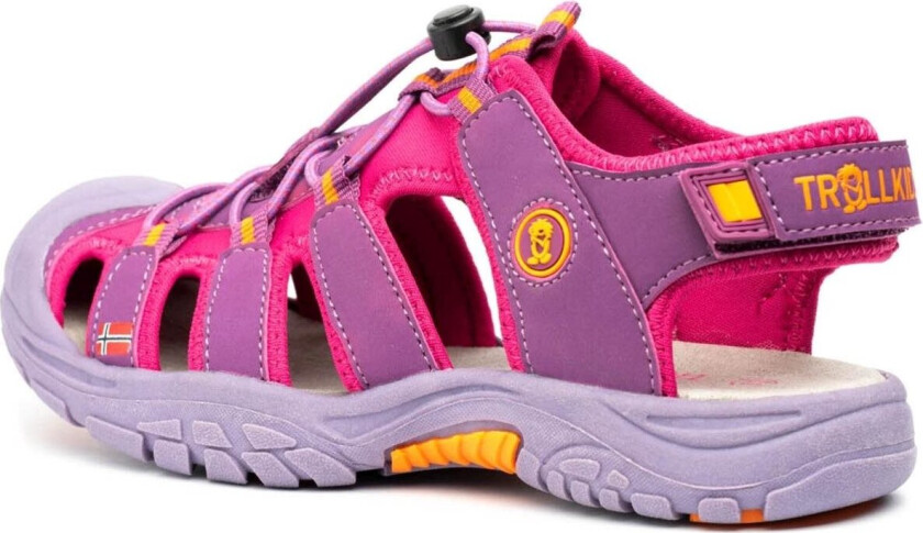 Kvalvika Sandals Kids Dark Rose/Orange