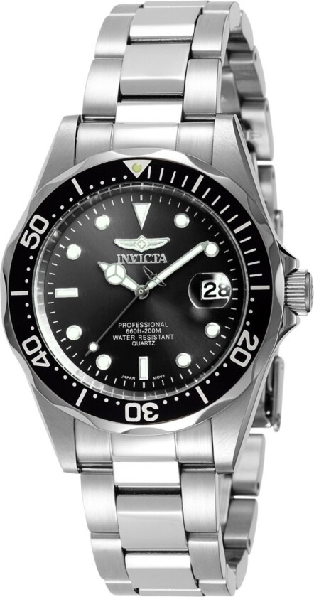 Inspirer de rundt deg med - Invicta Pro Diver 8932 - Kvarts - Sølv - Unisex - Rustfritt stål - ledd m/pin - Mineral