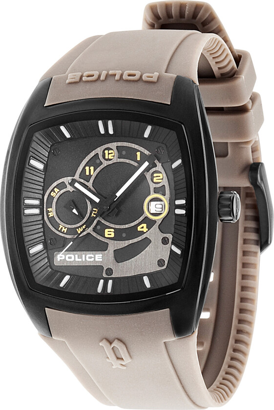 Torque PL13547JSB/02A - Kvarts - Sort - Herreklokker - Silikon - Mineral