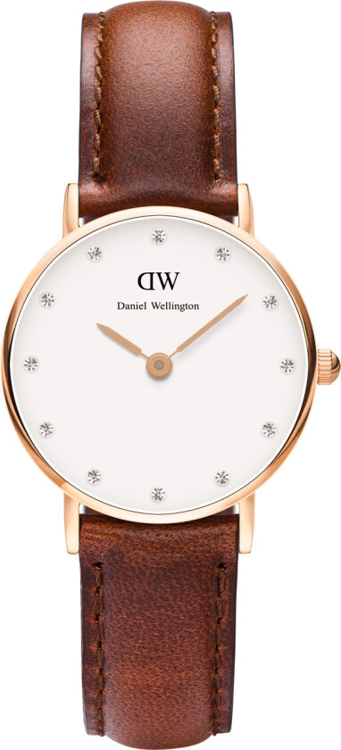Daniel Wellington Classy St Mawes Dameklokke, Rosé gull, 26mm - Kvarts - Rosegull - Dameklokker - Skinn - Mineral