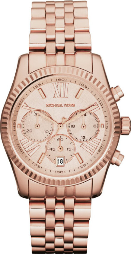 Lexington Rose Gold MK5569 - Kvarts - Rosegull - Dameklokker - Rustfritt stål - ledd m/pin - Mineral