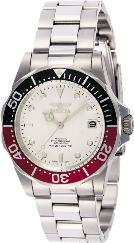 Pro Diver Automatic 9404 - Automatisk - Sølv - Unisex - Rustfritt stål - ledd m/pin - Mineral