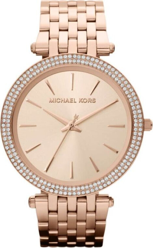 Darci Rose Gold MK3192 - Kvarts - Rosegull - Dameklokker - Rustfritt stål - ledd m/pin - Mineral