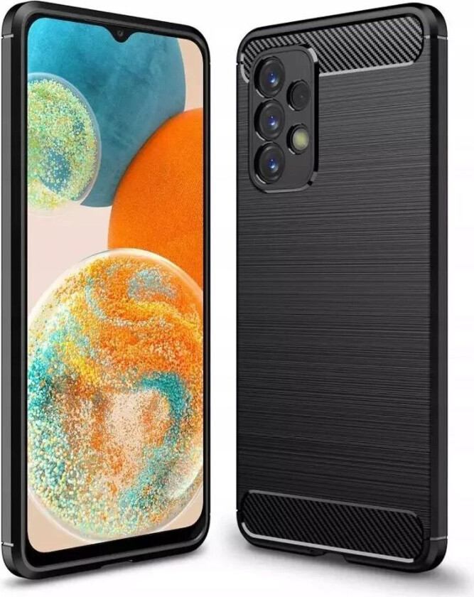 Tech-Protect Samsung Galaxy A23 / A23 5G Tech-Protect Fleksibelt Plast Carbon Deksel - Svart