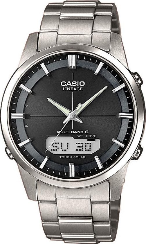 Lineage Waveceptor LCW-M170TD-1AER - Anadigi - Sølv Titanium - Herreklokker - Titanium - Safir