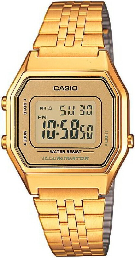 Classic LA680WEGA-9ER - Digital - Gull - Unisex - Rustfritt stål - ledd m/skrue - Akryl