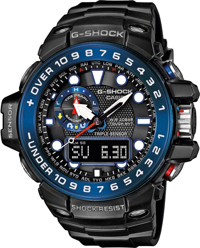 G-Shock GWN-1000B-1BER - Anadigi - Sort - Herreklokker - Resin - Mineral