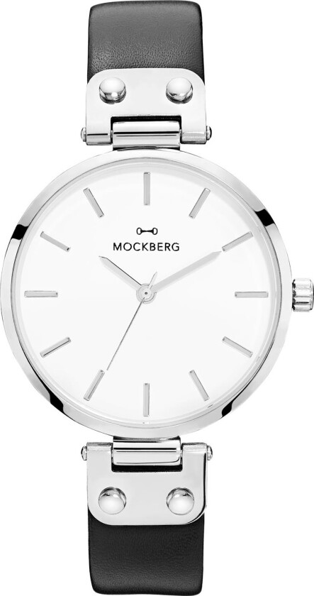 Lady 34mm Astrid Silver/Black Leather - Kvarts - Sølv - Dameklokker - Skinn - Mineral