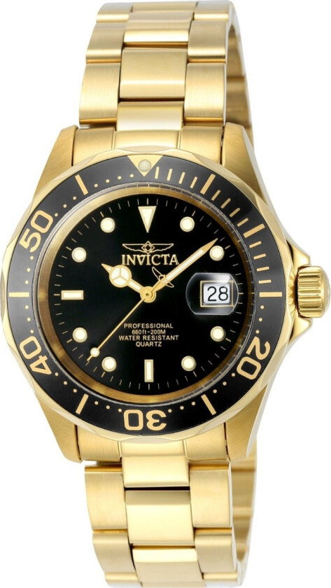 200m Pro Diver 9311 - Kvarts - Gull - Herreklokker - Rustfritt stål - ledd m/pin - Mineral