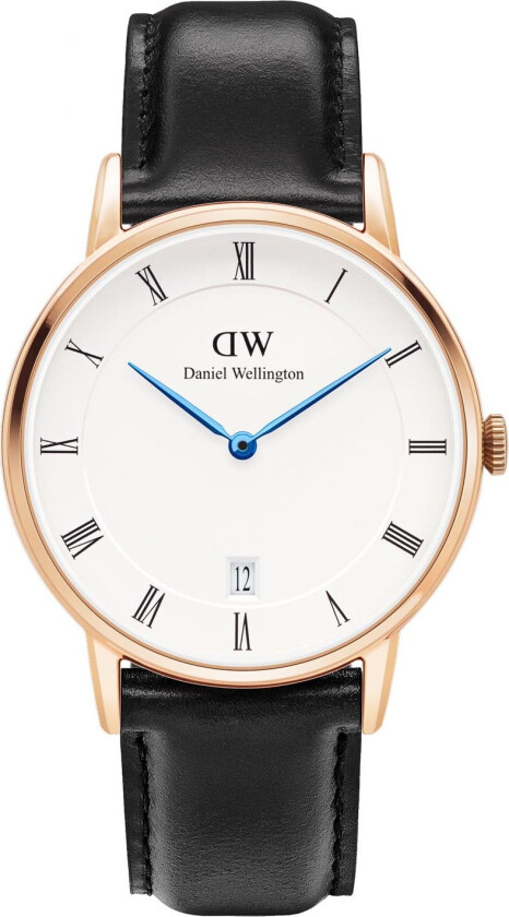 Dapper Sheffield 34mm 1131DW - Kvarts - Rosegull - Dameklokker - Skinn - Mineral