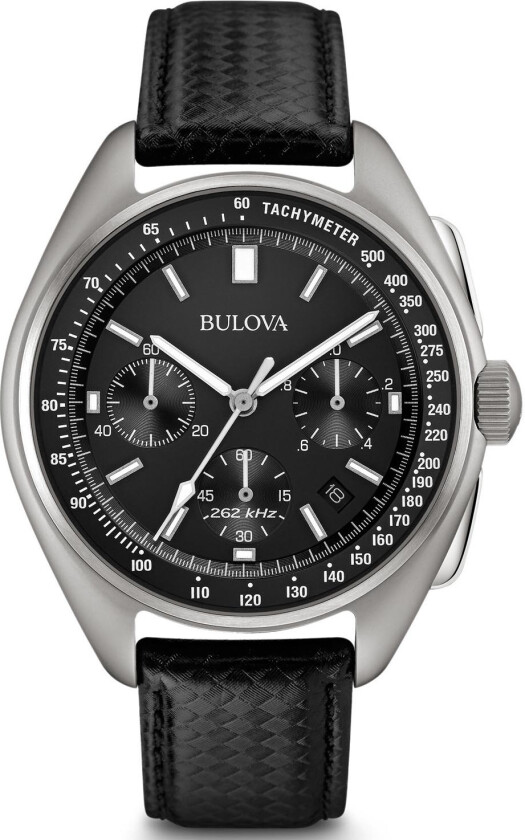 96B251 - Special Edition Apollo Moon med 3 kronografer - Kvarts - Sølv - Herreklokker - Skinn - Safir