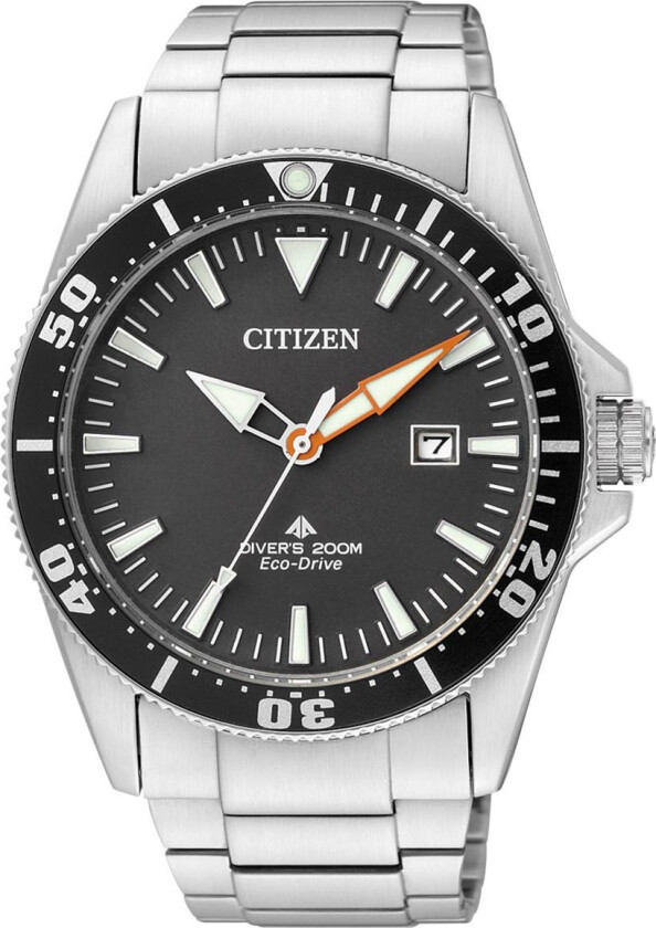 Promaster Eco-Drive Divers 200M BN0100-51E - Kvarts - Sølv - Herreklokker - Rustfritt stål - ledd m/pin - Mineral