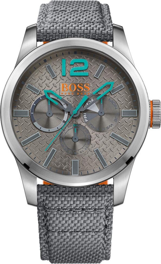 Hugo Boss Orange Paris 1513379 - Kvarts - Sølv - Herreklokker - Stoff - Mineral