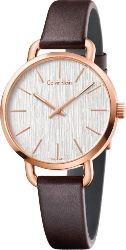 Even K7B236G6 - Kvarts - Kobber Rosegull - Dameklokker - Skinn - Mineral