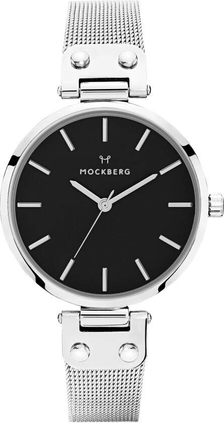 Elise Noir 34mm Silver Mesh MO1604 - Kvarts - Sølv - Dameklokker - Meshlenke - Mineral