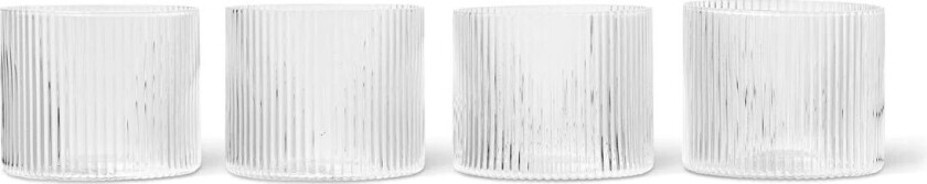 Ferm Living Ripple Low Glasses Set Of 4 Clear