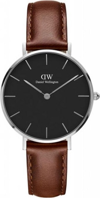 Daniel Wellington Classic Petite 32mm St Maves DW00100181 - Kvarts - Sølv - Dameklokker - Skinn - Mineral