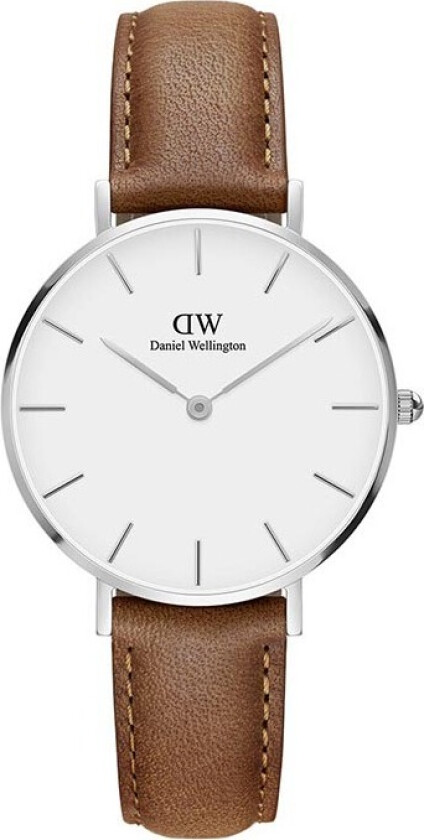 Daniel Wellington Classic Petite 32mm Durham DW00100184 - Kvarts - Sølv - Dameklokker - Skinn - Mineral