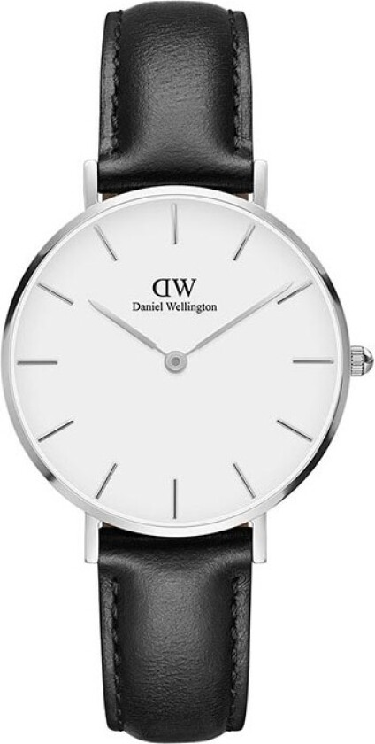Classic Petite 32mm Sheffield DW00100186 - Kvarts - Sølv - Dameklokker - Skinn - Mineral