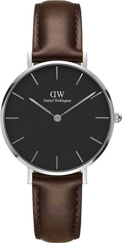 Daniel Wellington Classic Petite 32mm Bristol DW00100177 - Kvarts - Sølv - Dameklokker - Skinn - Mineral