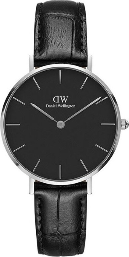 Classic Petite 32mm Reading DW00100179 - Kvarts - Sølv - Dameklokker - Skinn - Mineral