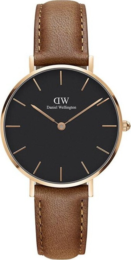 Daniel Wellington Classic Petite 32mm Durham DW00100166 - Kvarts - Kobber Rosegull - Dameklokker - Skinn - Mineral