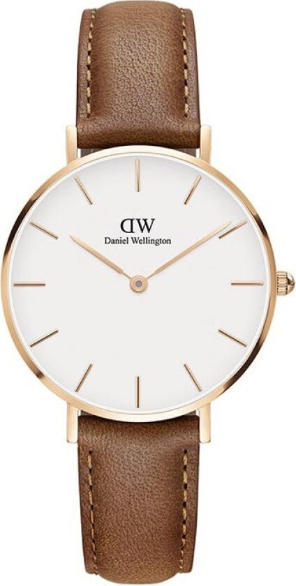 Classic Petite 32mm Durham DW00100172 - Kvarts - Kobber Rosegull - Dameklokker - Skinn - Mineral