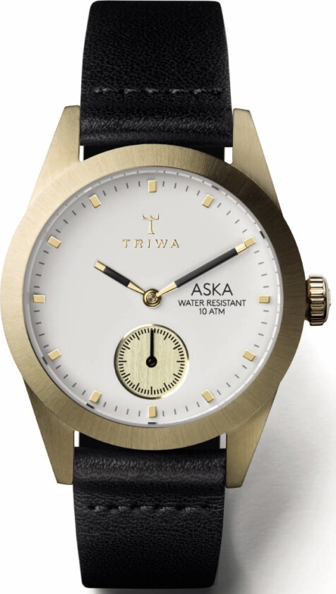 Ivory Aska Black Super Slim AKST101-SS010213 - Kvarts - Gull - Unisex - Skinn - Mineral