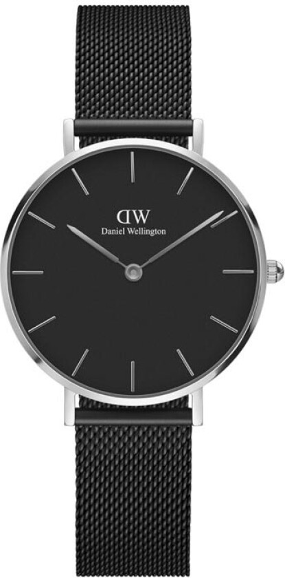 Classic Petite 32mm Ashfield DW00100202 - Kvarts - Sølv - Dameklokker - Meshlenke - Mineral