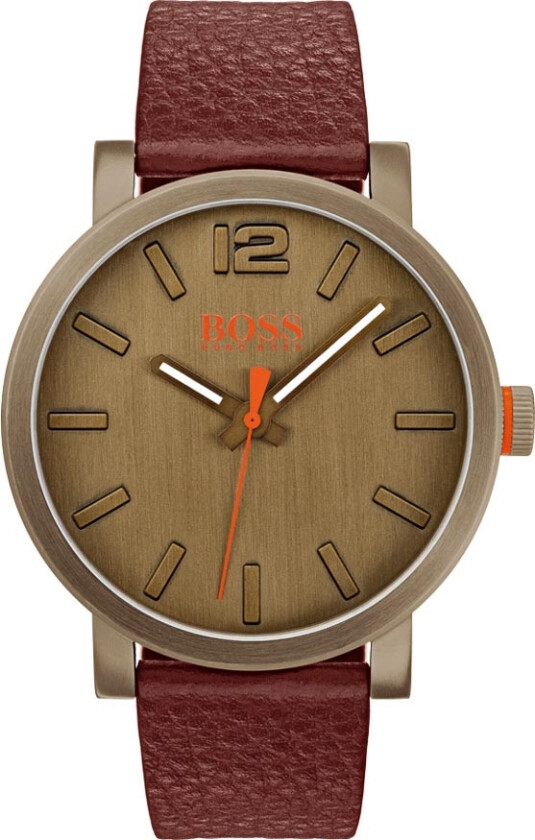 Boss Orange Bilbao 1550036 - Kvarts - Bronse - Herreklokker - Skinn - Mineral