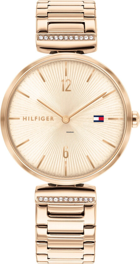 1782271 - Kvarts - Rosegull - Dameklokker - Rustfritt stål - ledd m/pin - Mineral