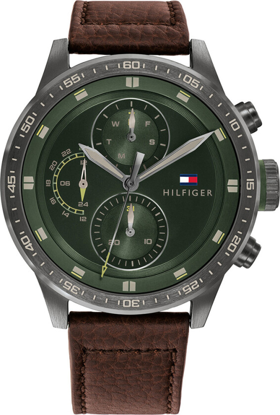 1791809 - Kvarts - Gunmetal - Herreklokker - Skinn - Mineral