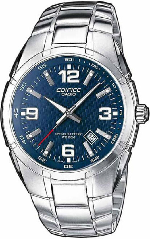 Edifice EF-125D-2AVEG - Kvarts - Sølv - Herreklokker - Rustfritt stål - ledd m/pin - Mineral