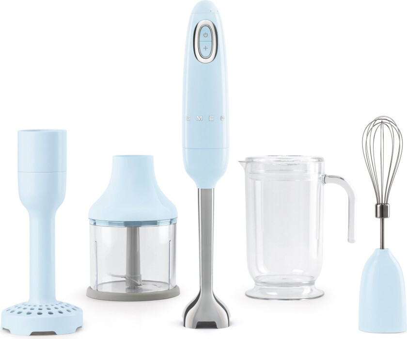 SMEG Hand Blender With Accessories Pastel Blue