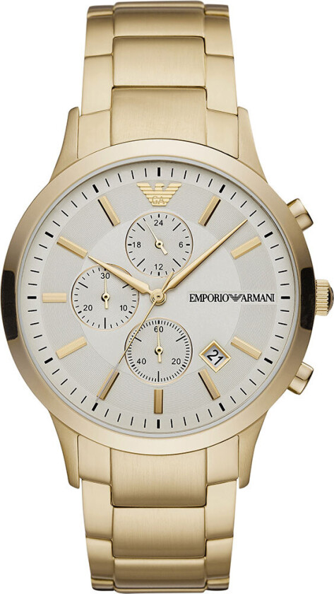 Emporio Armani Renato AR11332 - Kvarts - Gull - Herreklokker - Rustfritt stål - ledd m/pin - Mineral