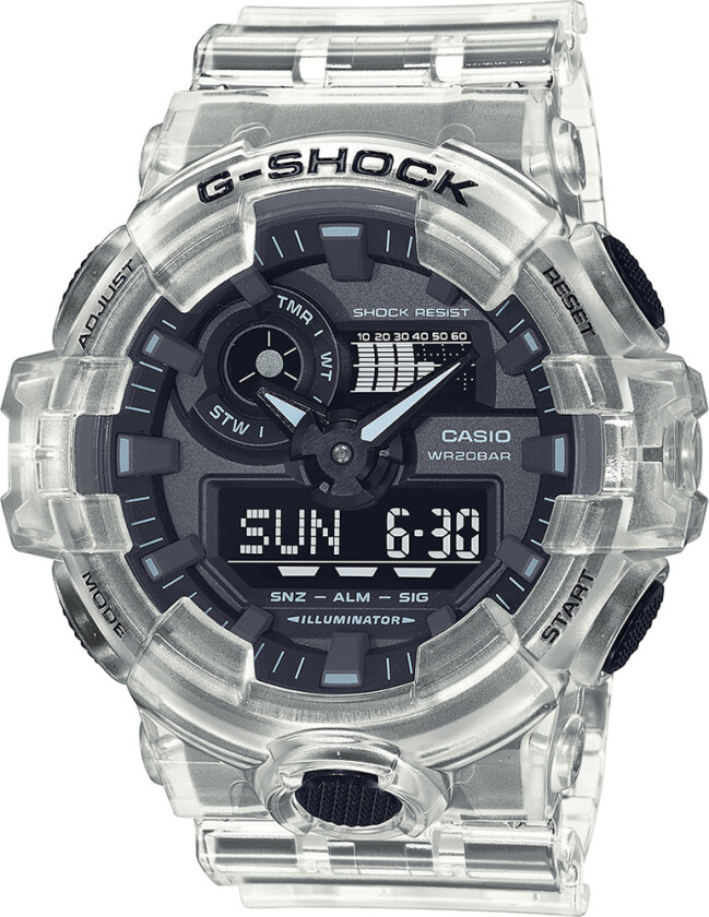 G-Shock Skeleton Series GA-700SKE-7AER - Anadigi - Plastik - Herreklokker - Resin - Mineral