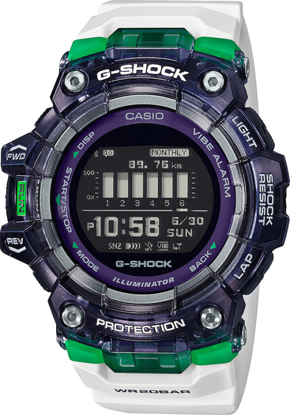 G-Shock GBD-100SM-1A7ER - Kvarts - Sort - Herreklokker - Resin - Mineral