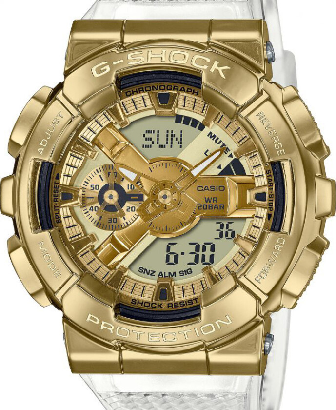 G-Shock GM-110SG-9AER - Anadigi - Gull - Herreklokker - Resin - Mineral