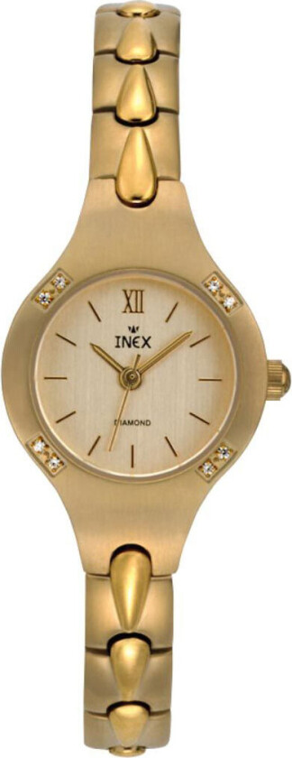 Inex Ladies Gold A69321D7I - Kvarts - Gull - Dameklokker - Rustfritt stål - ledd m/pin - Safir