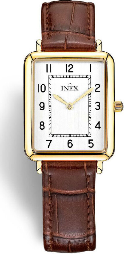 Inex Ladies Gold White A69531D4A - Kvarts - Gull - Dameklokker - Skinn - Mineral