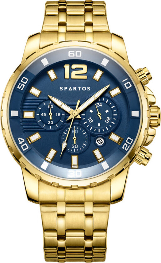 FX Sapphire Chronograph SPW7803 - Kvarts - Gull - Herreklokker - Rustfritt stål - ledd m/pin - Safir