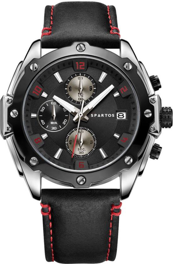 FX Guardian Sapphire Chronograph SPW8003 - Kvarts - Sølv - Herreklokker - Skinn - Safir