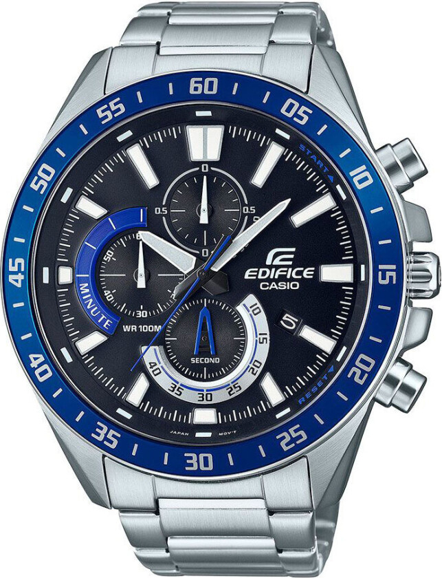 Edifice EFV-620D-1A2VUEF - Kvarts - Sølv - Herreklokker - Rustfritt stål - ledd m/pin - Mineral