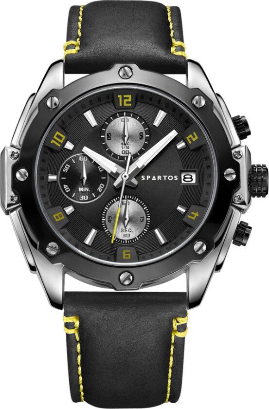 FX Guardian Sapphire Chronograph SPW8004 - Kvarts - Sølv - Herreklokker - Skinn - Safir