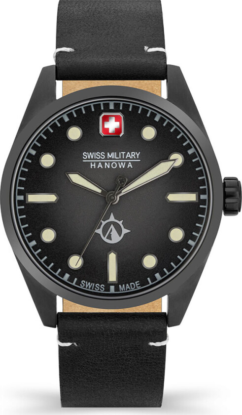 Mountaineer SMWGA2100540 - Kvarts - Gunmetal - Herreklokker - Skinn - Safir