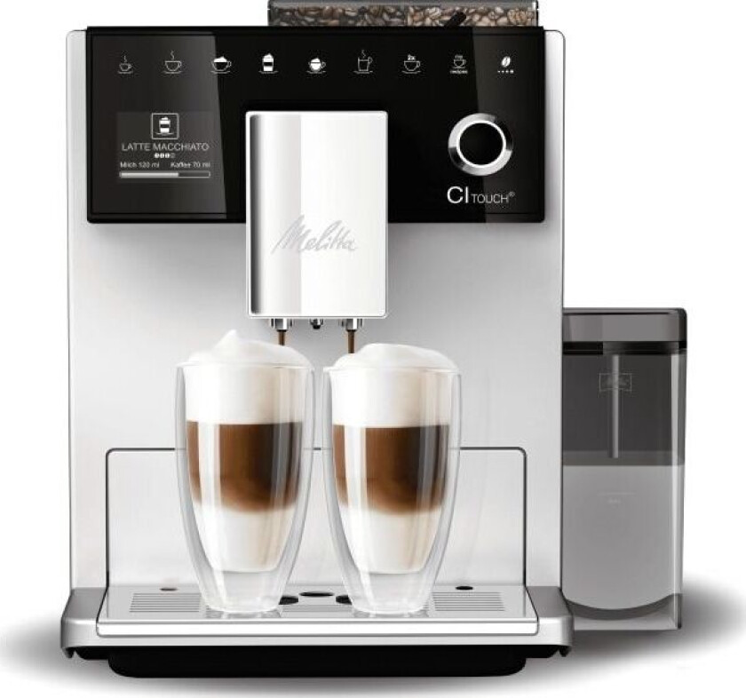 CI Touch, Espressomaskin, 1,8 l, Kaffe bønner, Innebygd kaffekvern, 1400 W, Sort, Sølv